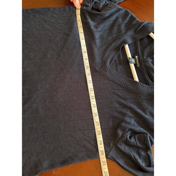 Athleta Harmony Pose Hooded Ribbed Sweater Midnight Navy Women’s Small - Picture 8 of 12